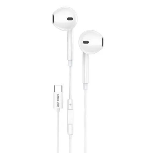 Green Lion Wired Stereo Earphones with Type-C Connector