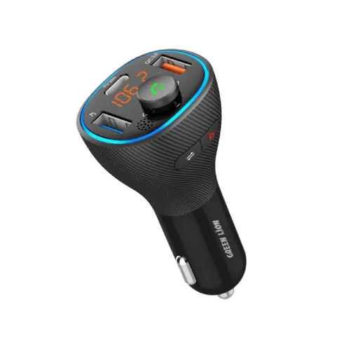 Green Lion Wireless Hands-Free Car Kit with Built-In FM Transmitter QC3.0 PD 20W 38W - Black GNBLCARKITBK