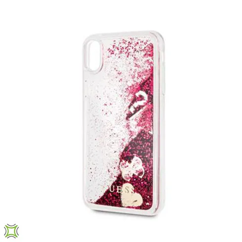 Guess Hearts Glitter iPhone Hard Case