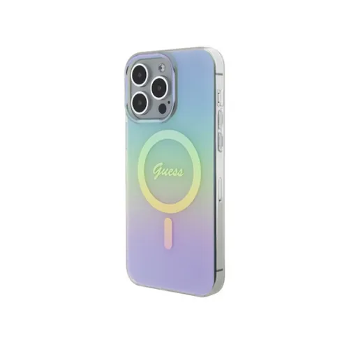 Guess IML Iridescent Magsafe Iphone 15 Pro Max Hardcase – Turquoise
