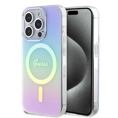 Guess IML Magsafe Case iPhone 15 Pro Purple