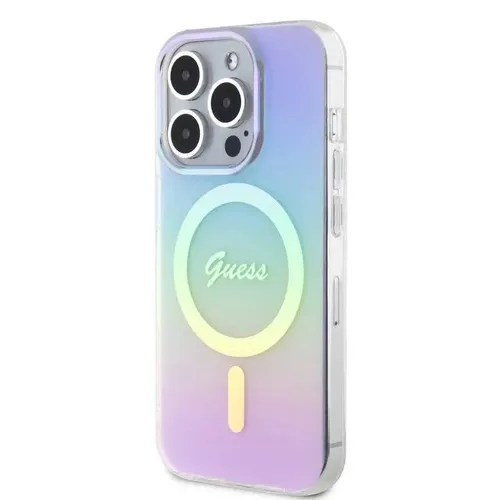 Guess IML Magsafe Case iPhone 15 Pro Purple