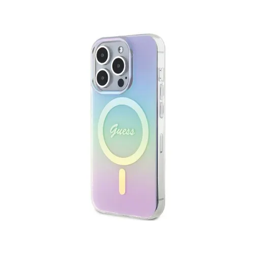 Guess iPhone 15 Pro Hardcase IML Iridescent MagSafe Case - Purple