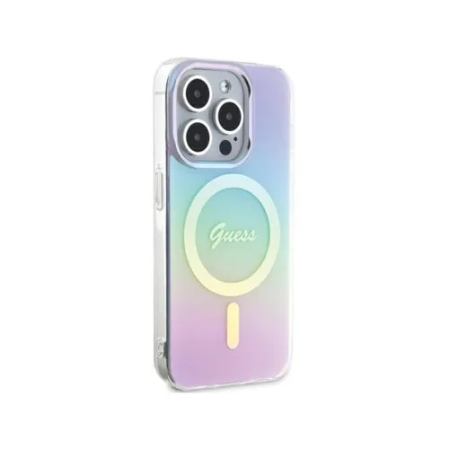 Guess iPhone 15 Pro Hardcase IML Iridescent MagSafe Case - Purple