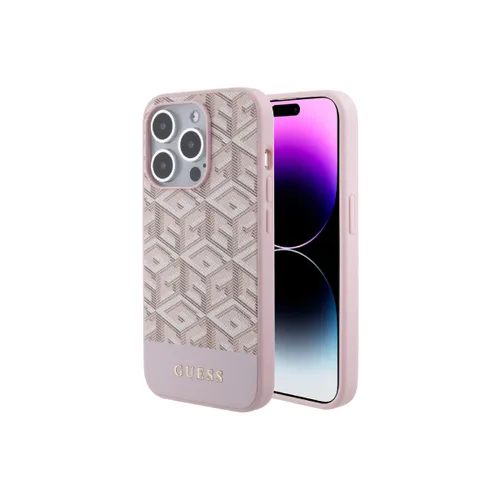 Guess PU G Cube iPhone 15 Pro MagSafe Cover - Pink