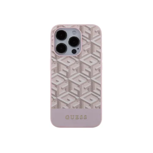 Guess PU G Cube iPhone 15 Pro MagSafe Cover - Pink