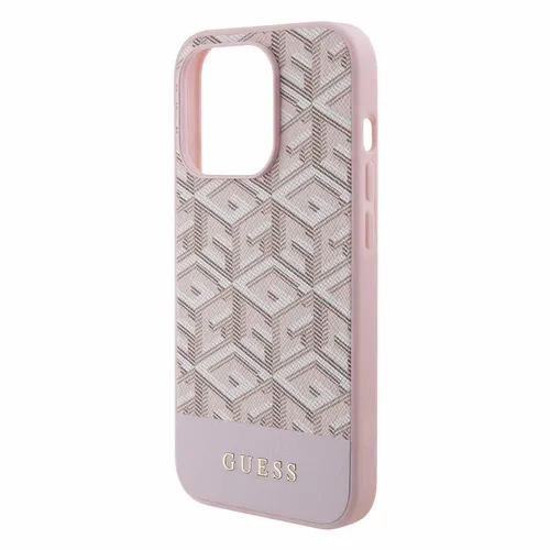 Guess PU G Cube iPhone 15 Pro MagSafe Cover – Pink