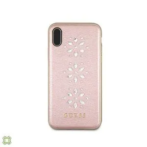 Guess Studs and Sparkles with Snow Flakes PU Leather iPhone Hard Case