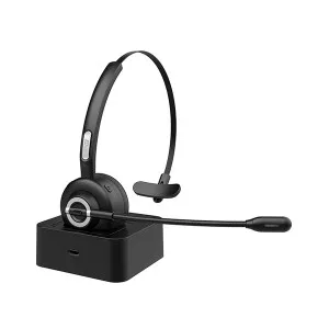 H6D Bluetooth Wireless Headset with Boom Microphone and Charging Dock