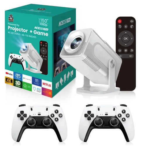 HCS350 Pro Android Projector and game Retro 4K Smart Game Projector