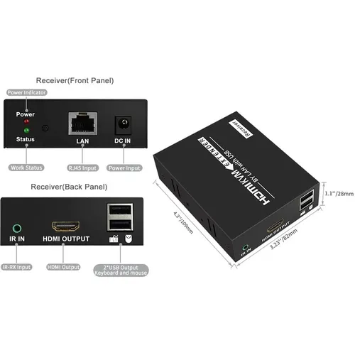 HDMI 150M KVM Extender Over IP