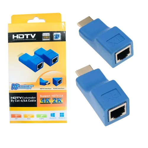 HDTV Extender By Cat-6/6A Lan To HDMI Adapter 2pcs