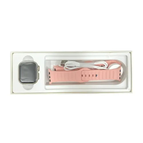 HK9 Mini Smart Watch Silver + Pink (45MM)