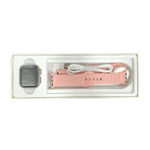 HK9 Mini Smart Watch Silver + Pink