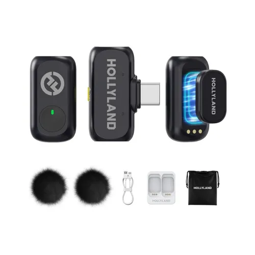 Hollyland LARK A1 Mini Duo with 2TX + 1 USB-C RX Wireless Microphone