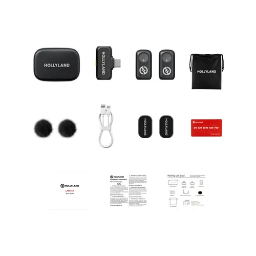 Hollyland Lark A1 Wireless Lavalier Microphone Duo with USB-C Connector