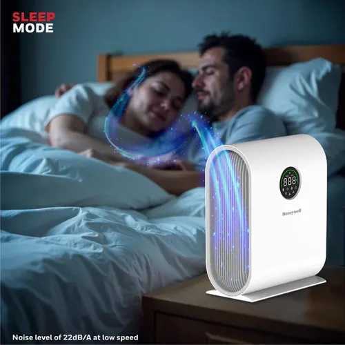 Honeywell Air Touch V5 New Launch Air Purifier for Home 4-stage filtration Covers 589 sq.ft H13 HEPA Filter WiFi App & Voice Control Filter Life Upto 9000 Hrs Removes 99.99%PM2.5 AQI LED Display