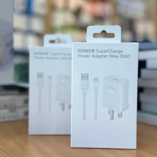 HONOR SuperCharge UK 3 Pin Power Adapter (Max 35W) with USB to Type-C Cable