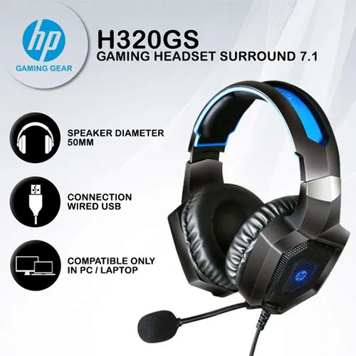 HP H320GS Wired Over-Ear Gaming Headset
