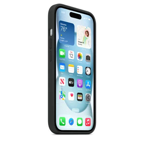 iPhone 15 Plus Silicone Case with MagSafe - Black