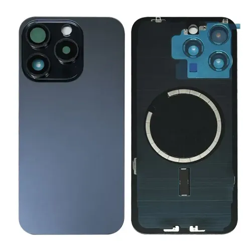 IPhone 15 pro max back glass with MagSafe – Blue (HQ)