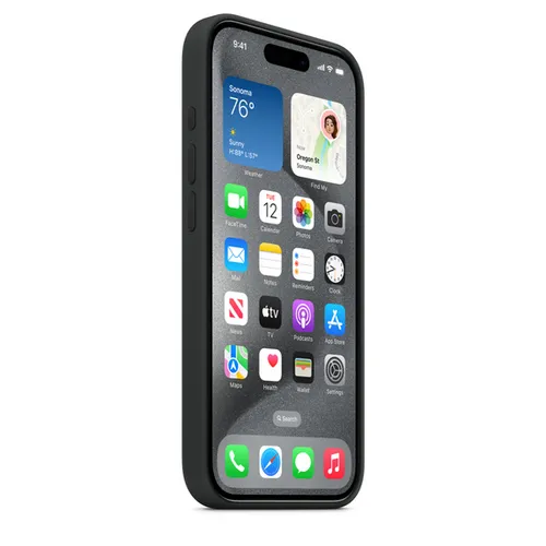 iPhone 15 Pro Silicone Case with MagSafe - Black