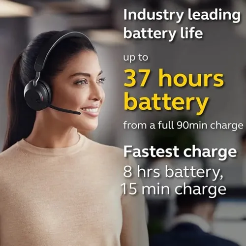 Jabra Evolve2 65 MS Stereo Wireless Headset with Link 380a Adapter