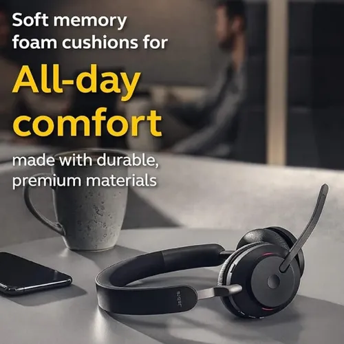 Jabra Evolve2 65 MS Stereo Wireless Headset with Link 380a Adapter