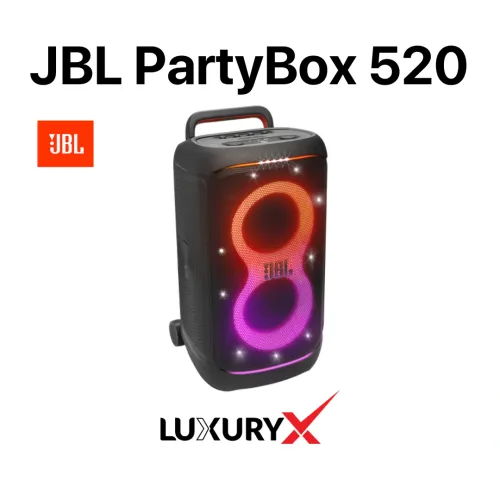JBL PartyBox 520 – Powerful 400W Portable Speaker with AI Sound Boost & 15H Playtime UK