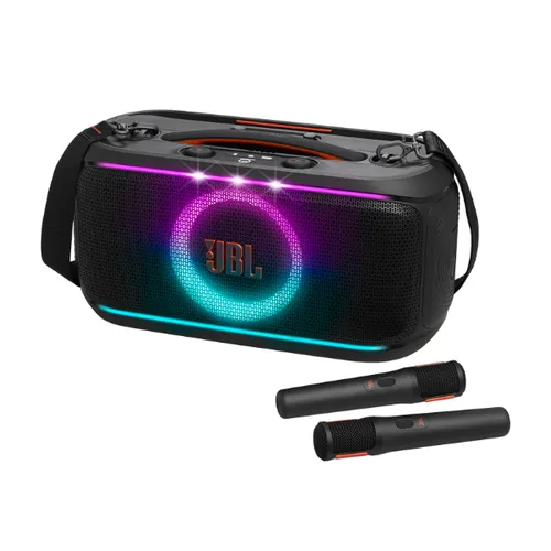 JBL PartyBox On-The-Go 2 Portable Bluetooth Speaker with Wireless Mic