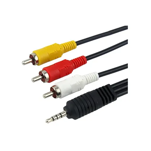 JOF Video Audio 3RC Male to AUX Male Cable