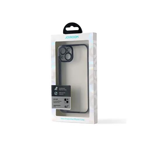 Joyroom 14Q Case for iPhone 14 cover with metallic frame black (electroplate)(JR-14Q1)