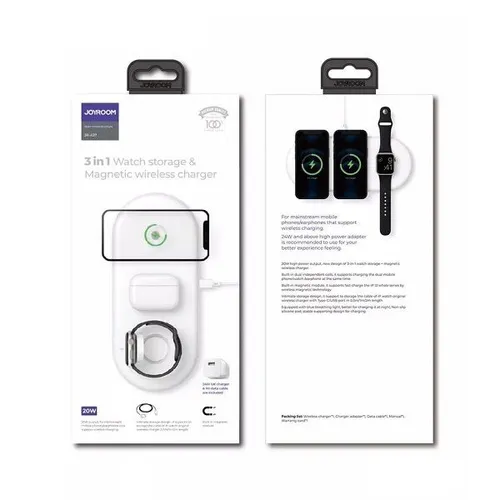 JOYROOM 3 In 1 Magnetic Charging Station & Watch Storage JR-A27