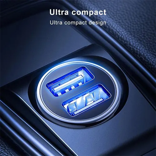 Joyroom C-A06 3.1A Mini Dual-port Fast Charging Smart Car Charger