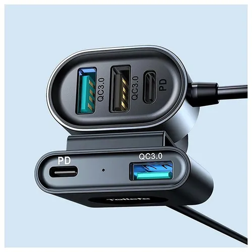 Joyroom JR-CL05 72W 5 Multi-port 2PD+QC3.0 Fast Car Charger