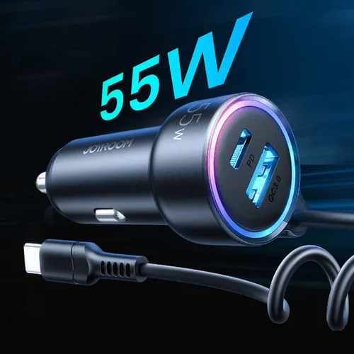 Joyroom JR-CL07 3-In-1 55w Type-C Wired Car Charger