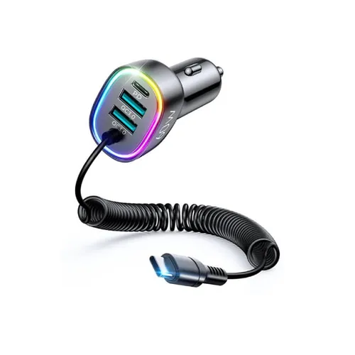 JOYROOM JR-CL19 4 in 1 USB+Type-C 60W Car Charger