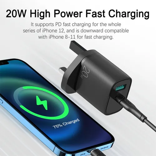 Joyroom L-QP205 20W PD + QC3.0 Dual Port Travel Adapter