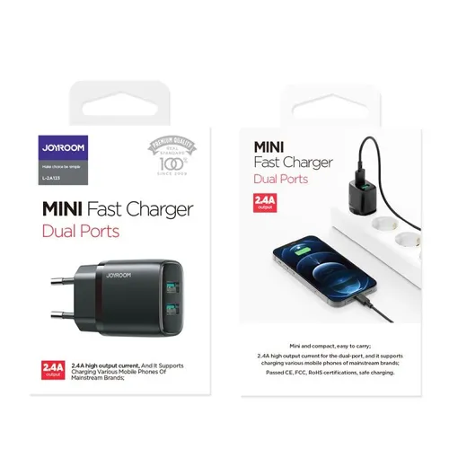 JOYROOM Mini Fast Charger Dual Ports L-2A123