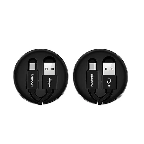 Joyroom S-M346 Retractable 1m/3.3ft Charging Micro USB Data Cable (Black)