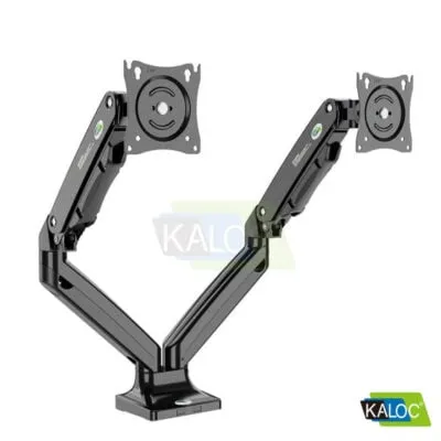 Kaloc DS110-2 Dual Monitor Desk Mount Arm – Articulating Gas Spring Multi-Way Stand (Fits 17-35 inch)