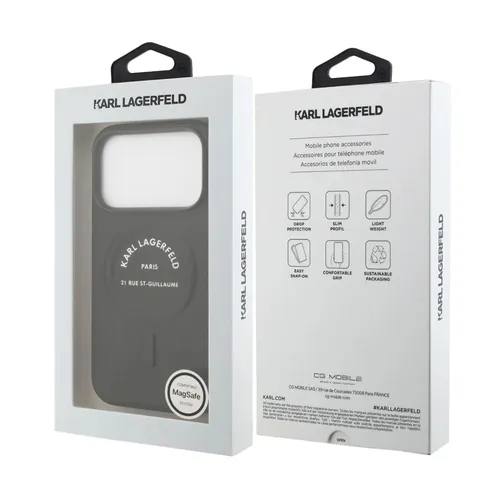 Karl Lagerfeld Magsafe PU Case for iPhone 17 Pro/17 Pro Max – Black