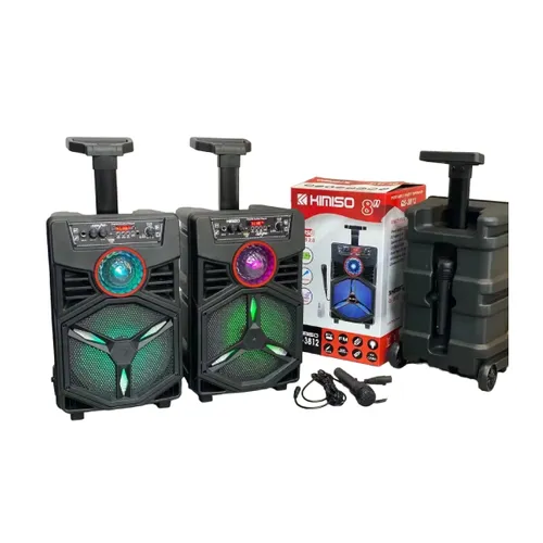Kimiso QS-3812 8 Inch Speaker Outdoor Portable Trolley Speaker DJ Speaker