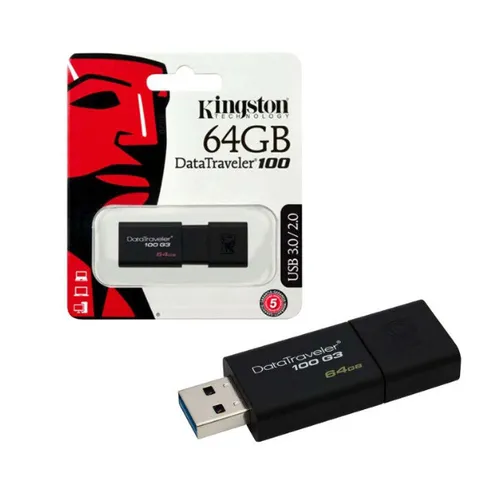 Kingston 64GB Data Traveler 100 G3 USB 3.0 Flash Drive
