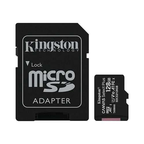 Kingston Canvas Select Plus 128GB 100MB/s microSD Memory Card