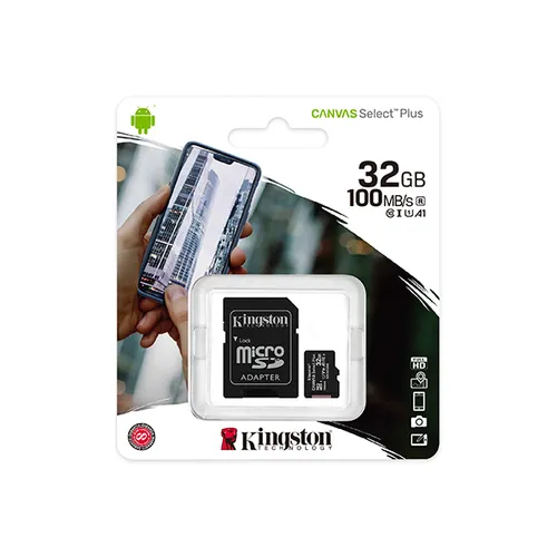 Kingston Canvas Select Plus 32GB 100MB/s microSD Memory Card