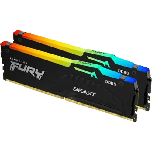 Kingston FURY Beast RGB 64GB DDR5 6000MHz (32GBx2) Memory