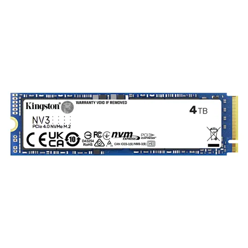 Kingston NV3 NVMe 4TB PCIe Gen 4.0 SSD