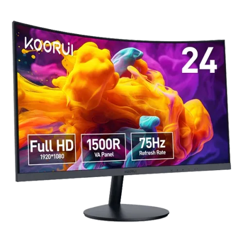 KOORUI 24" 24N5CA FHD CURVED VA MONITOR 75Hz