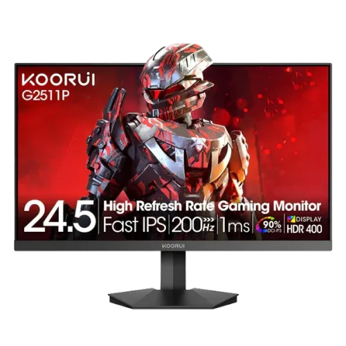 KOORUI 25" G2511P 200Hz IPS FHD HDR400 Display, 90% DCI-P3